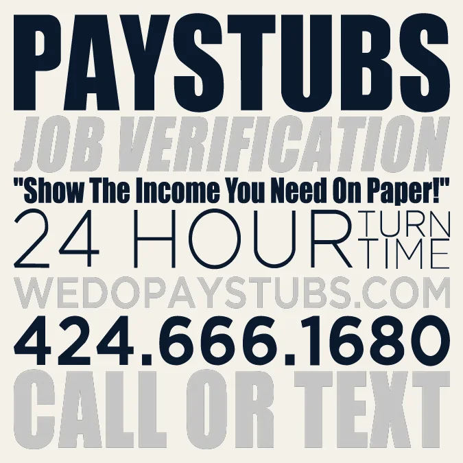 Check Stub Maker — Los Angeles, California