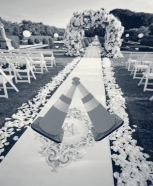 Chris P. Baken's Arranged Traffic Cone weddings — San Francisco, California