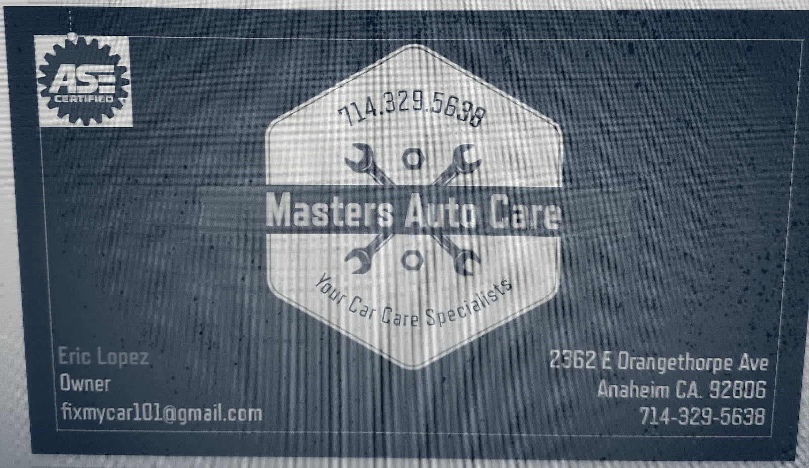 Masters Auto Care — Placentia, California
