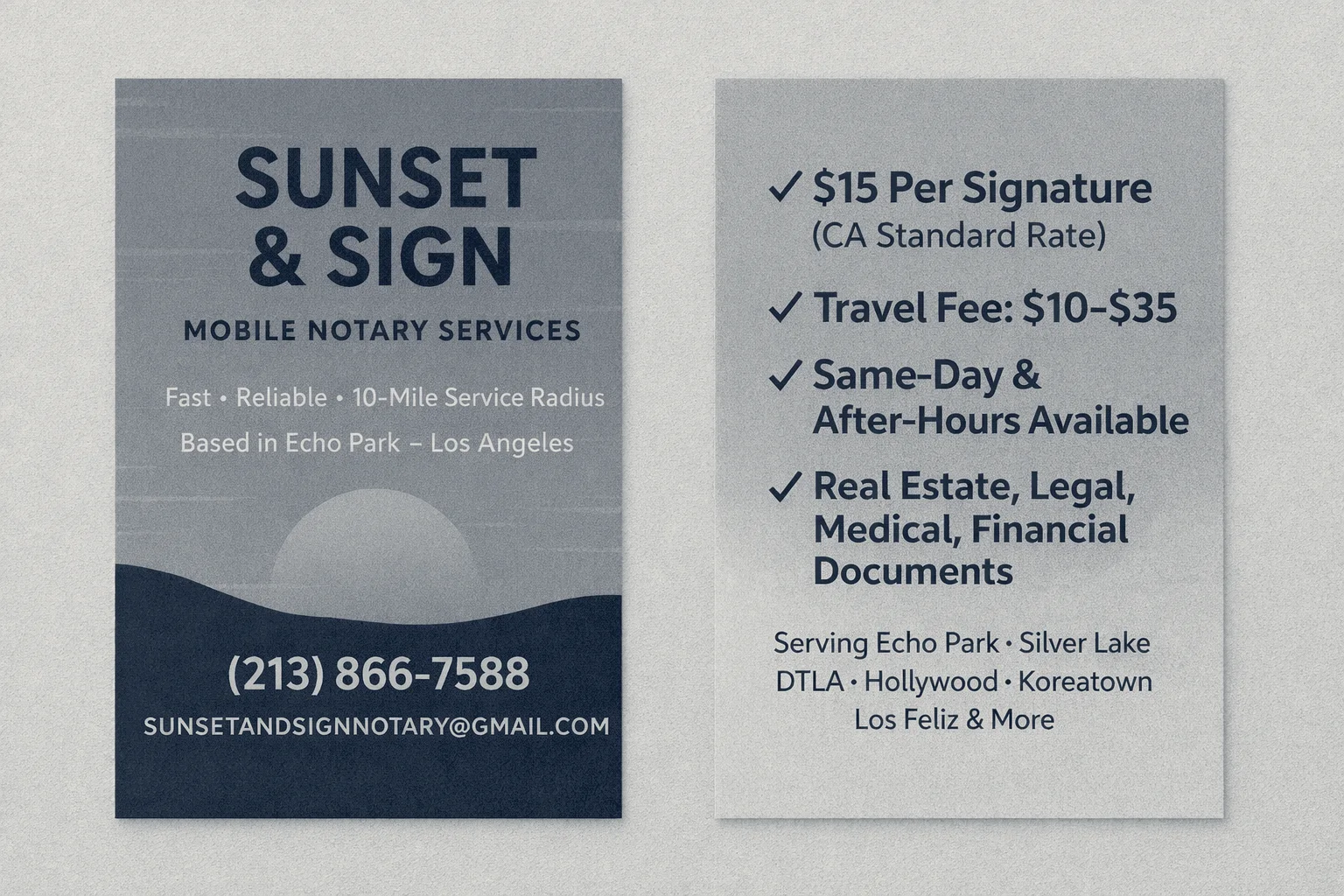 Sunset & Sign Notary — Los Angeles, California